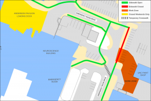 Emergency Room Drive Construction Map
