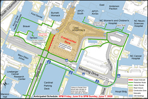 West Drive Closure Map