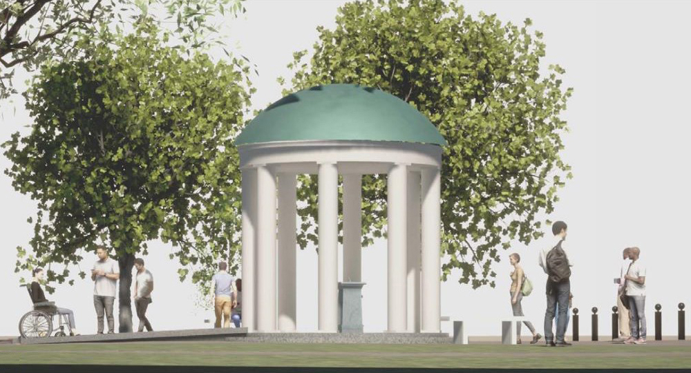 Rendering of side view of the Old Well
