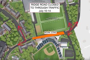Map of Ridge Road closure