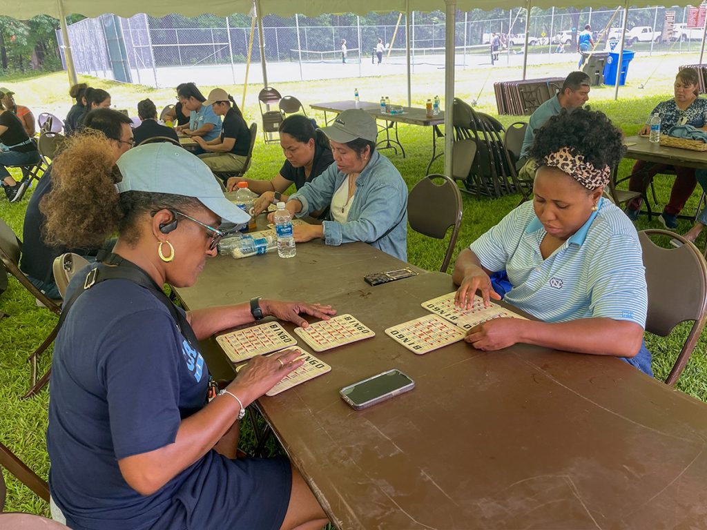 Facilities Services staff playing bingo